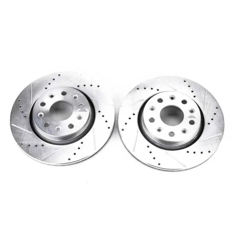 Power Stop 18-19 Jeep Wrangler Front Evolution Drilled & Slotted Rotors - Pair ar8386xpr