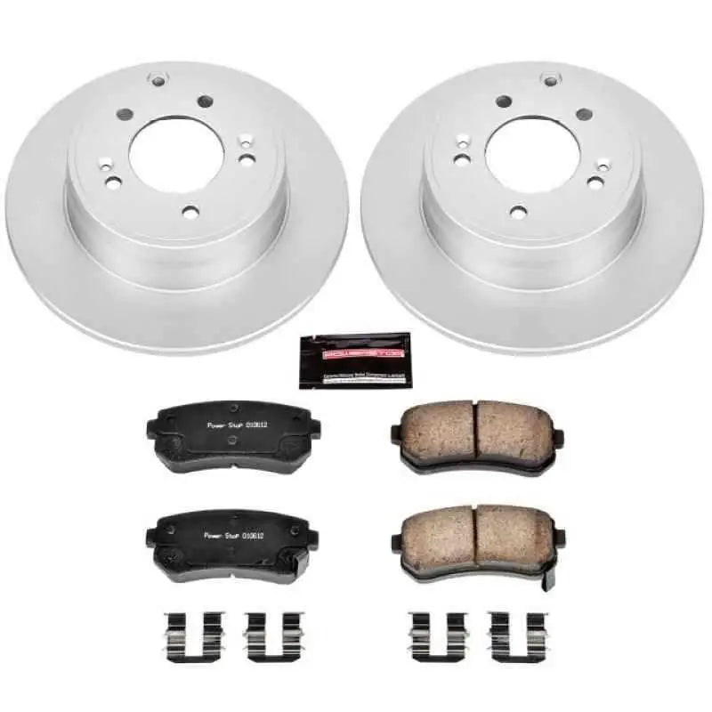 Power Stop 2015 Hyundai Sonata Rear Z17 Evolution Geomet Coated Brake Kit crk6936