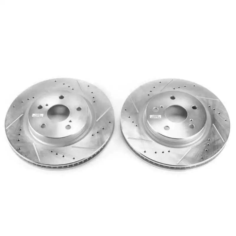 Power Stop 2019 Lexus ES350 Front Evolution Drilled & Slotted Rotors - Pair jbr1763xpr
