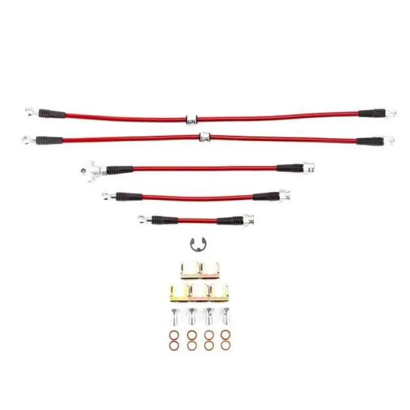 Power Stop 85-92 Chevrolet Camaro Front & Rear SS Braided Brake Hose Kit bh00043