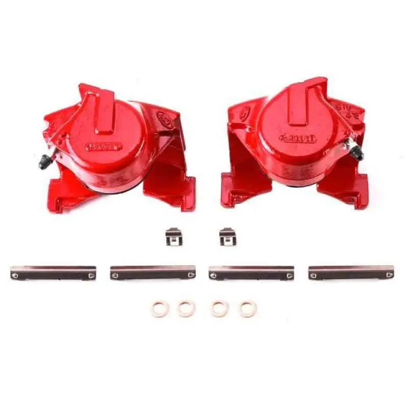 Power Stop 86-93 Ford Bronco Front Red Calipers w/o Brackets - Pair s4255