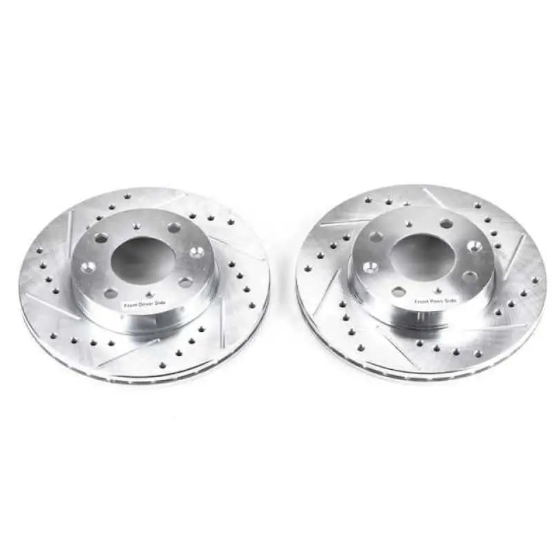 Power Stop 88-91 Honda Civic Front Evolution Drilled & Slotted Rotors - Pair jbr304xpr