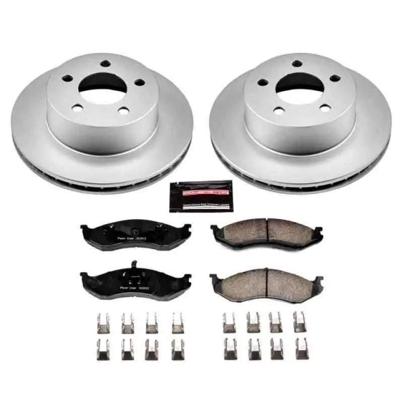 Power Stop 90-99 Jeep Cherokee Front Z17 Evolution Geomet Coated Brake Kit crk2119