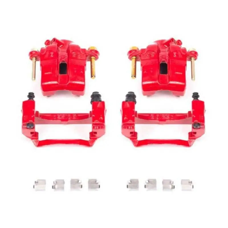 Power Stop 94-97 Mazda Miata Front Red Calipers w/Brackets - Pair s1704