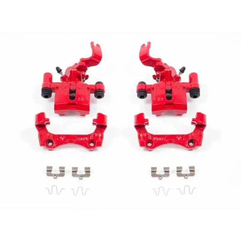 Power Stop 94-97 Mazda Miata Rear Red Calipers w/Brackets - Pair s1377a