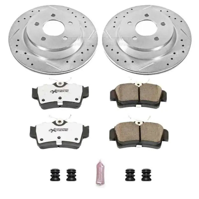 Power Stop 94-99 Ford Mustang Rear Z26 Street Warrior Brake Kit k1306-26