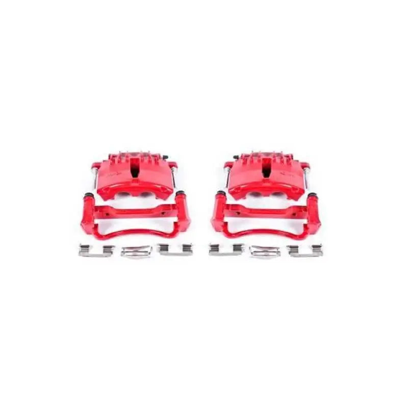Power Stop 99-02 Ford Mustang Front Red Calipers w/Brackets - Pair s4722