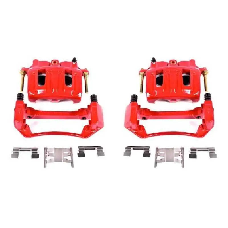 Power Stop 99-03 Ford F-150 Front Red Calipers w/Brackets - Pair s4750