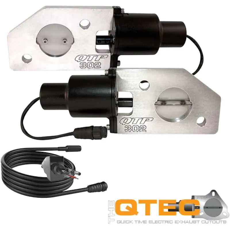QTP 12-13 Ford Mustang Boss 302 Bolt-On QTEC Electric Cutout Valve - Single QTEC302