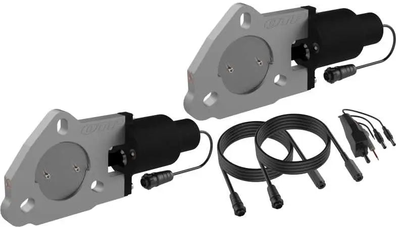 QTP 2.25in Bolt-On QTEC Dual Electric Cutout Valves - Pair QTEC45