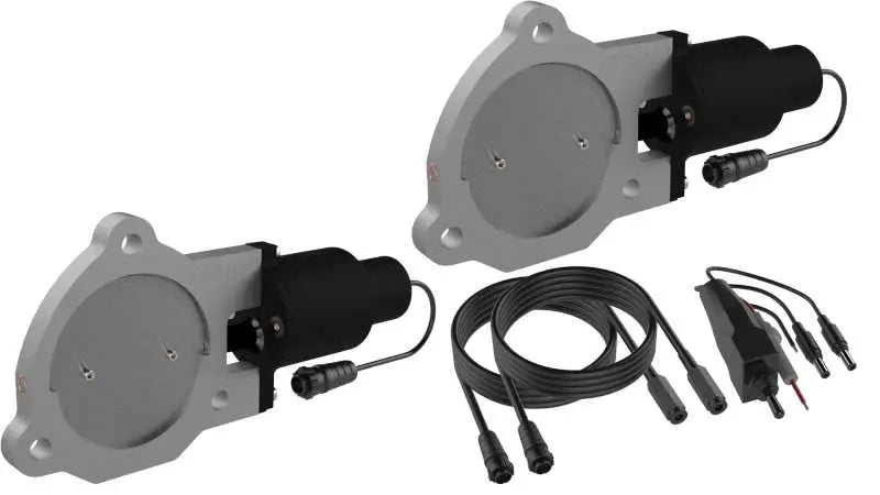 QTP 3.5in Bolt-On QTEC Dual Electric Cutout Valves - Pair qtec70