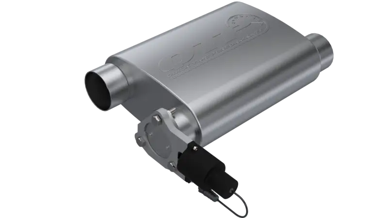 QTP 3in Weld-On 304SS Reverse Screamer Muffler w/Bolt-On QTEC Electric Cutout 13301C
