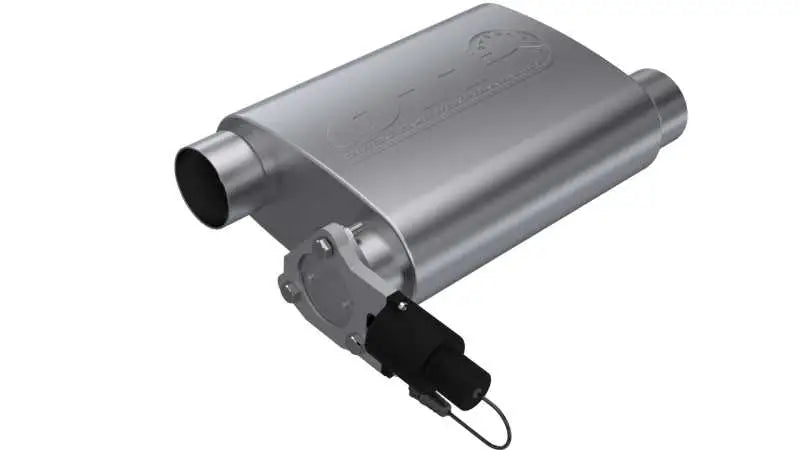 QTP 3in Weld-On 304SS Screamer Muffler w/Bolt-On QTEC Electric Cutout 13300c