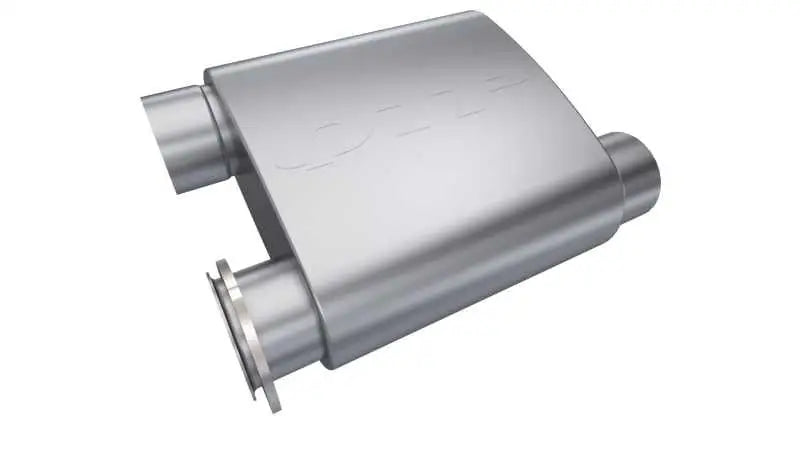 QTP 3in Weld-On Reverse 304SS Screamer Muffler Short Case w/Bolt-On QTEC Electric Cutout 13303C