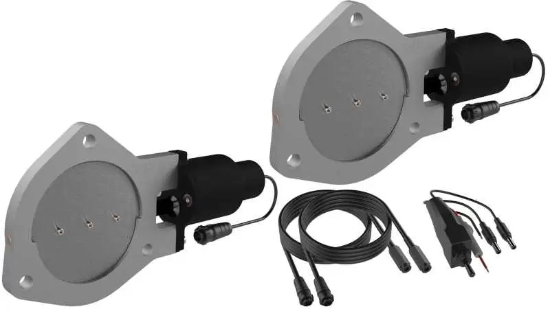 QTP 4in Bolt-On QTEC Dual Electric Cutout Valves - Pair QTEC80