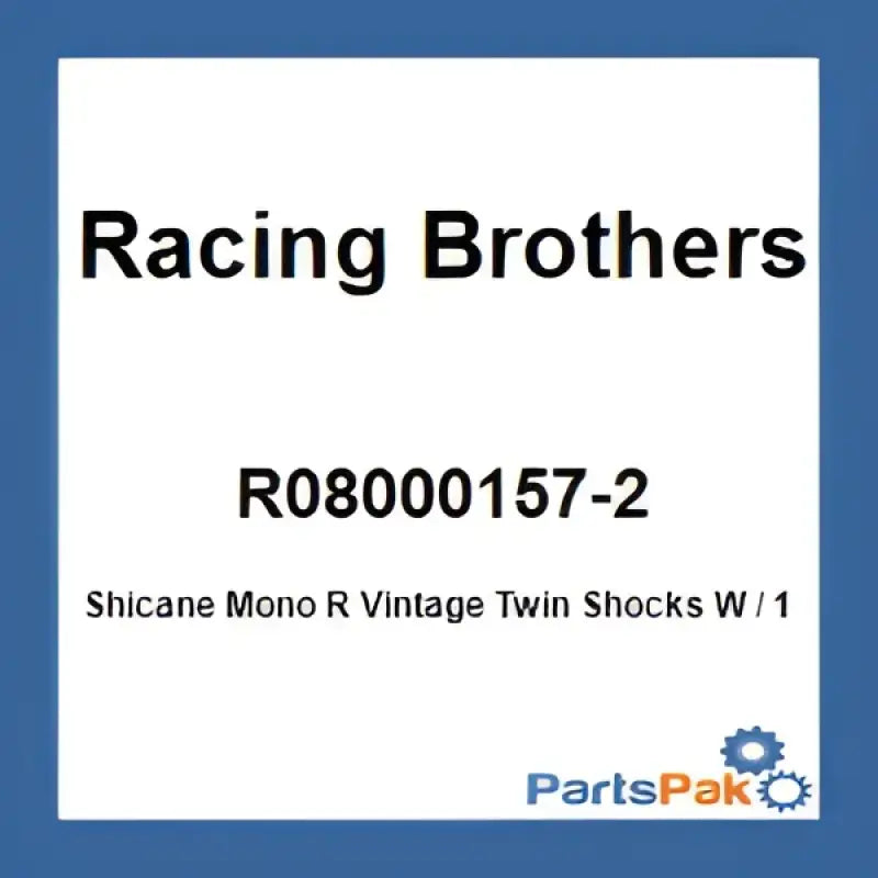 R08000157-2 Racing Brothers Shicane Mono R Vintage Twin Shocks W/ 115-155 Springs wps-890-02007