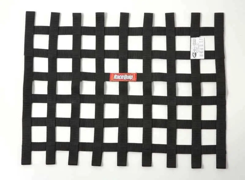 RaceQuip Black 18in H x 24W SFI Ribbon Window Net 725005