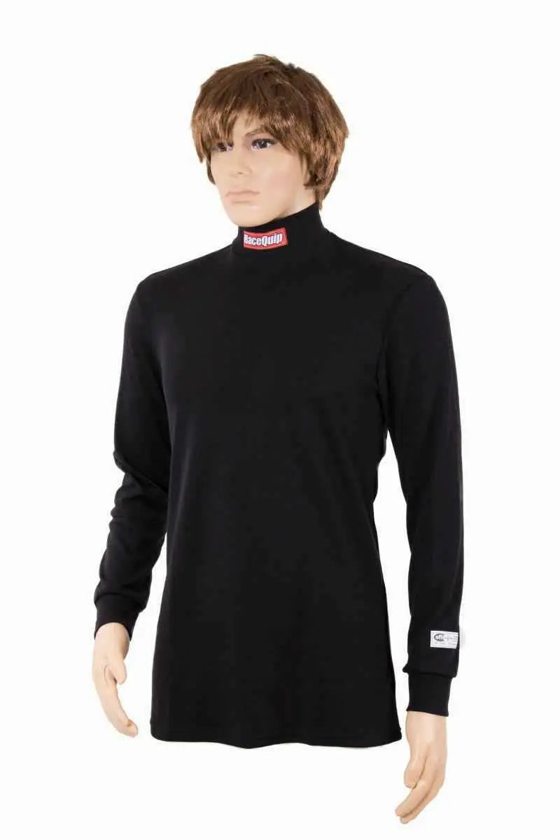 RaceQuip Black SFI 3.3 Fr Underwear Top - Small 421992