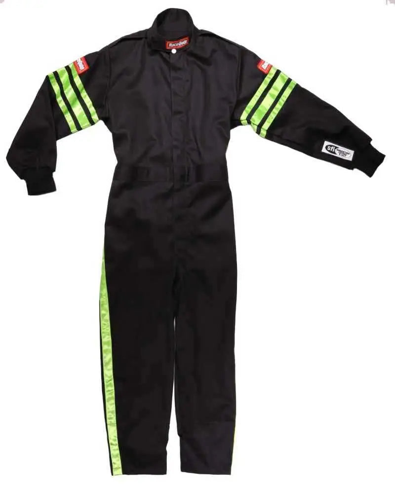 RaceQuip Green Trim SFI-1 JR. Suit - KMedium 1950793