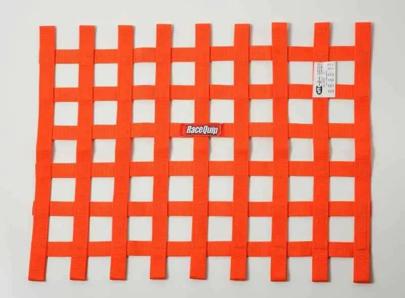 RaceQuip Orange 18in H x 24W SFI Ribbon Window Net 725045