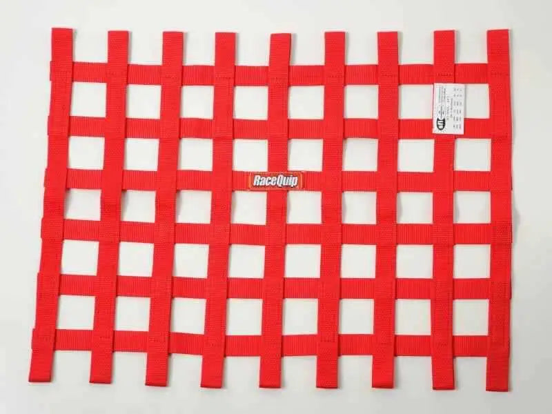 RaceQuip Red 18in H x 24W SFI Ribbon Window Net 725015