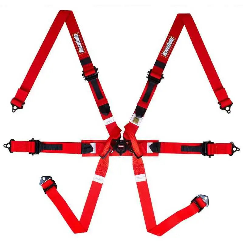 RaceQuip Red FIA 6pt Pull Up Lap FHR Formula Sub 857017