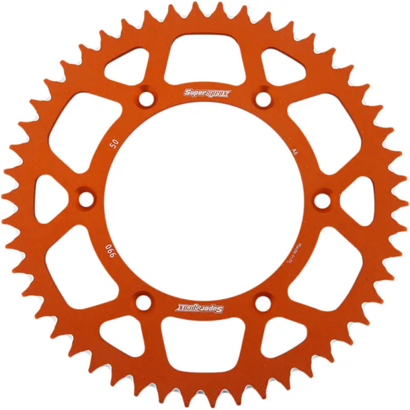 RAL-990-50-RED Supersprox Rear Sprocket Aluminum 50T-520 Red Gas/Hus/Husq/Ktm wps-107-990350
