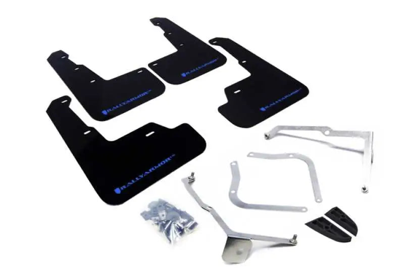 Rally Armor 15+ Subaru WRX & STi Sedan Only UR Black Mud Flap w/ Light Blue Logo mf32-ur-blk-lbl