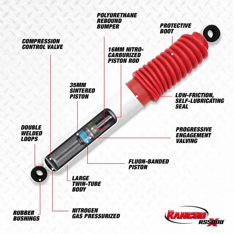 Rancho 17-19 Ford Pickup / F250 Series Super Duty Rear RS5000X Shock rhors55036a