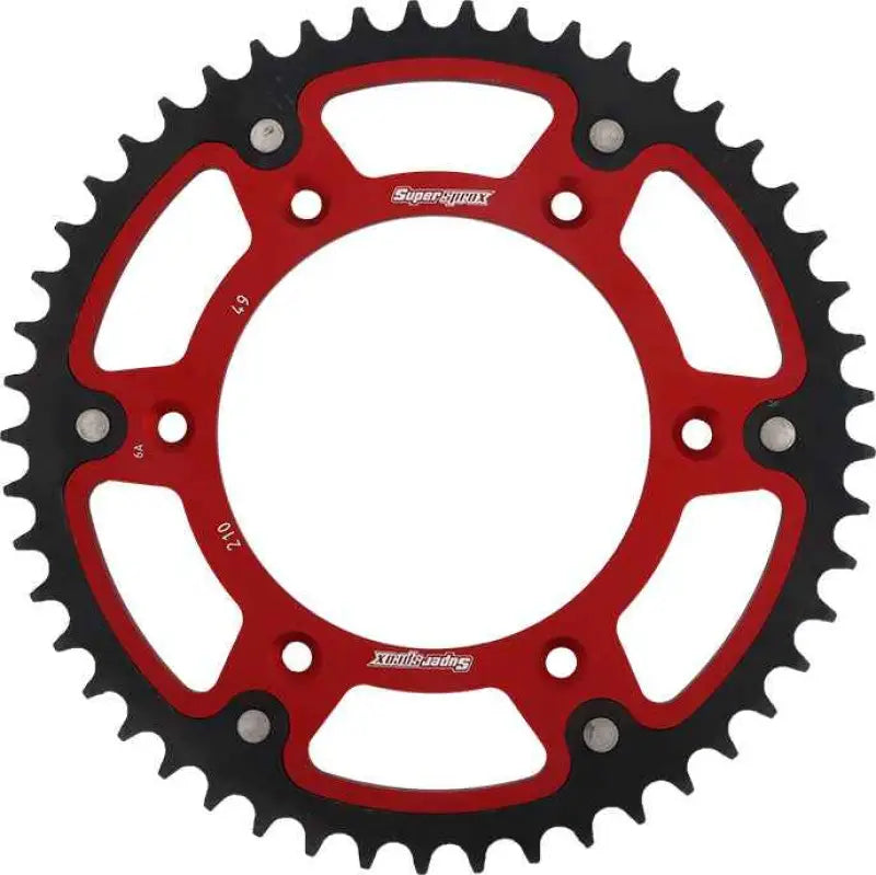 Rear Stealth Sprocket Alu/Stl 49t 520 Red Hon wps-108-210349