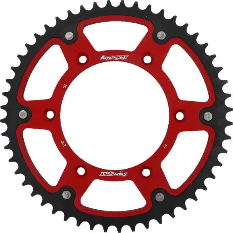 Rear Stealth Sprocket Alu/Stl 52t 520 Red Hon wps-108-210352