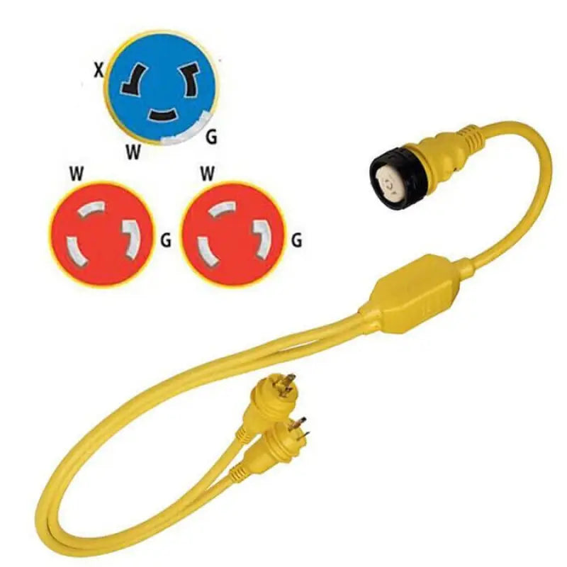RY504-2-30 Marinco Reverse Y (2)30A Male To 50A Female m1dry504230