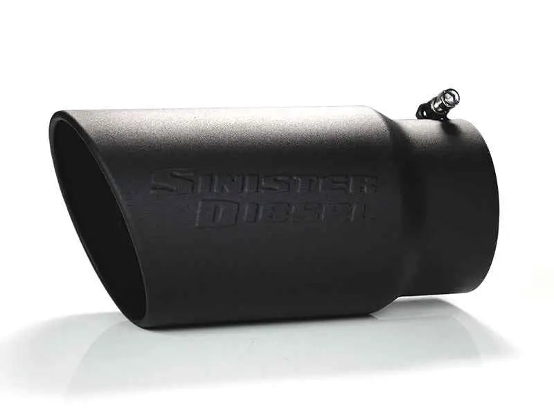 Sinister Diesel Universal Black Ceramic Coated Stainless Steel Exhaust Tip (5in to 6in) sd-5-6-blk