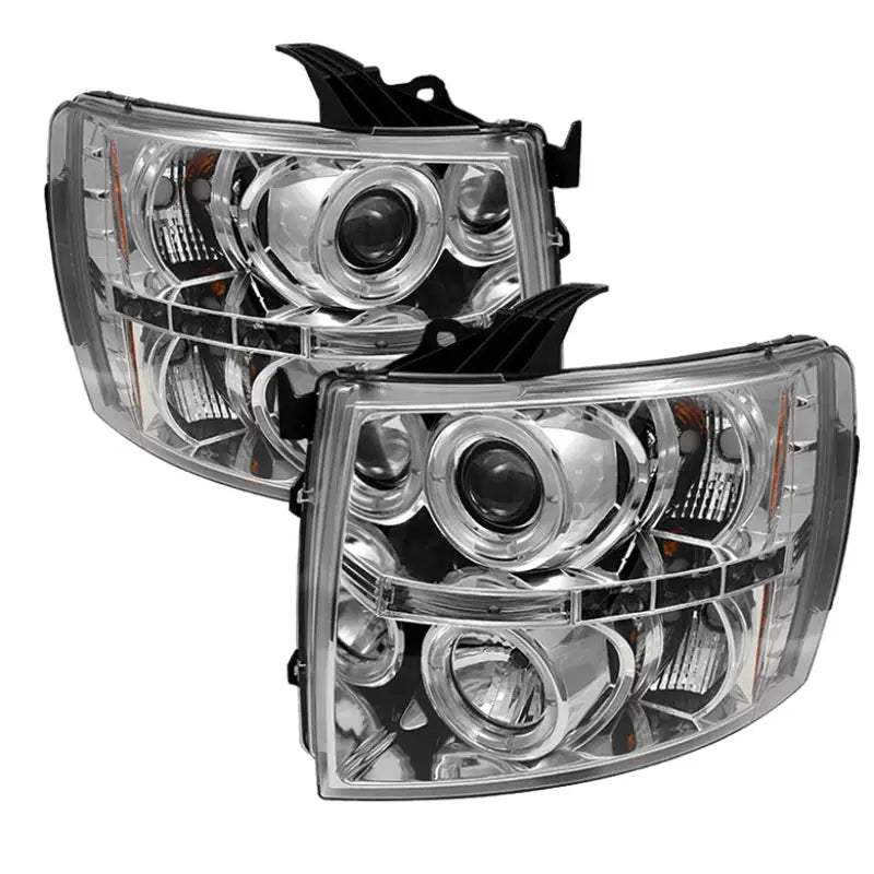 Spyder Chevy Silverado 1500 07-13 Projector Headlights LED Halo LED Chrm PRO-YD-CS07-HL-C spy5009500