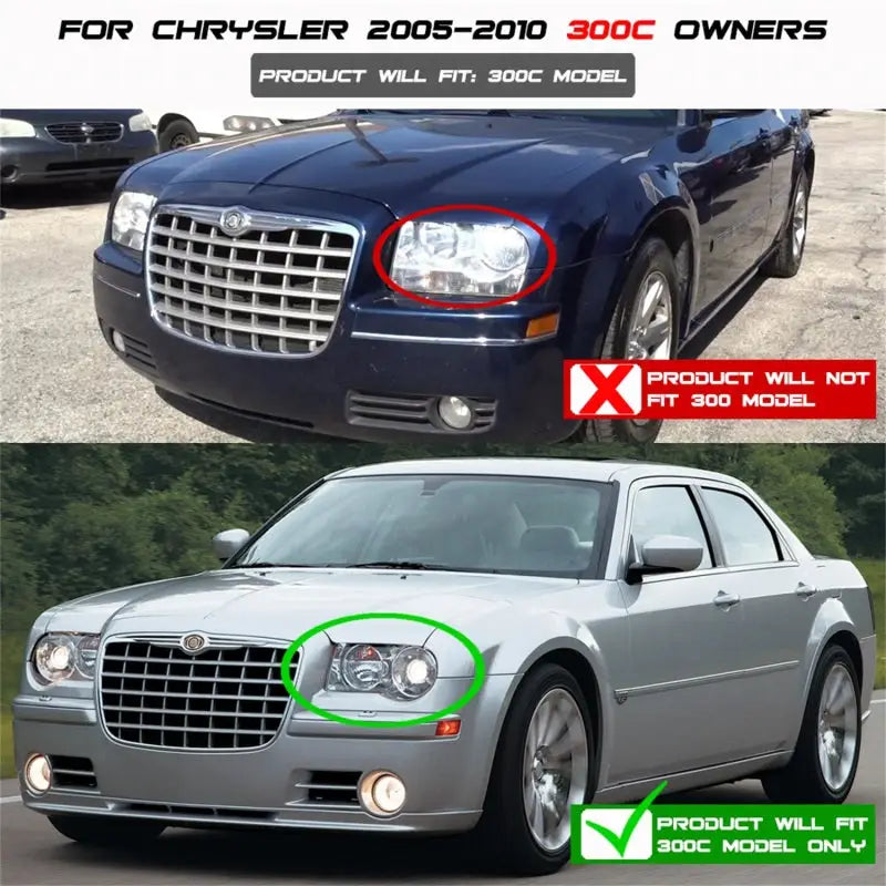 Spyder Chrysler 300C 05-10 Projector Headlights LED DRL Smoke High/Low H7 PRO-YD-C300C-DRL-SM spy5075673