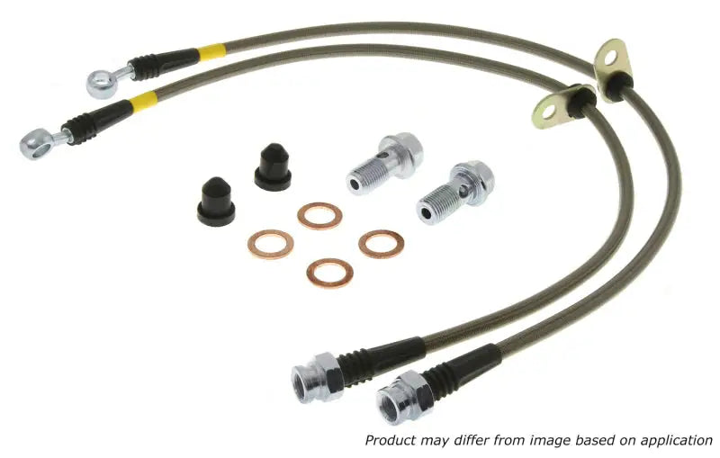 StopTech 08-10 EVO X AWD Stainless Steel Rear Brake Lines 950-46508