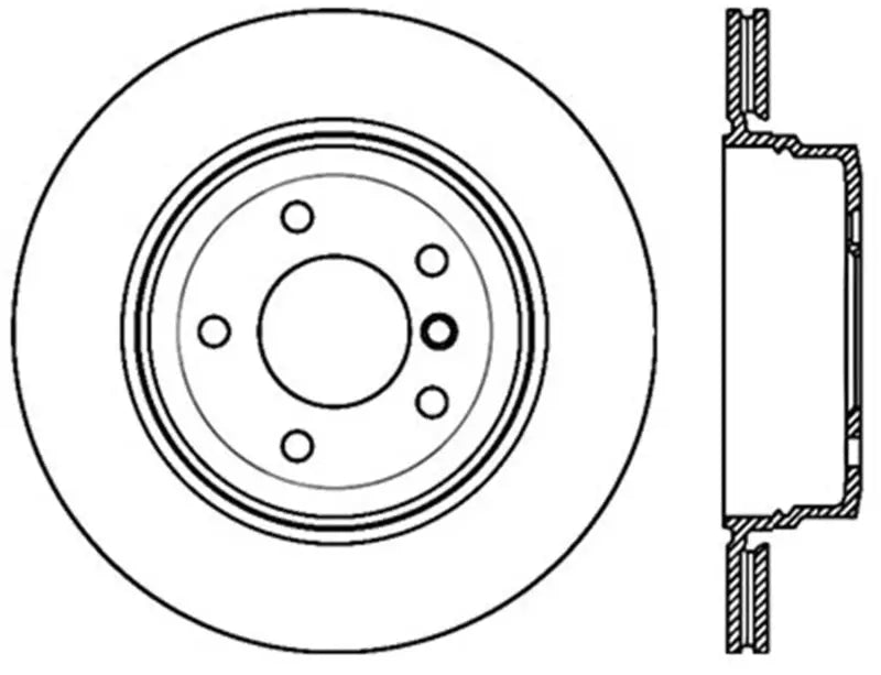 StopTech 9/07-09 BMW 328 / 06 BMW 325 E90 AWD Slotted & Drilled Left Rear Rotor 127.34091L