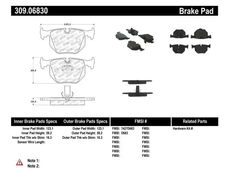 StopTech Performance 01-07 BMW M3 E46 / 00-04 M5 / 04-09 X3 / 00-06 X5 / 1/06-09 Z4 / 9/00-07 330 / 309-06830
