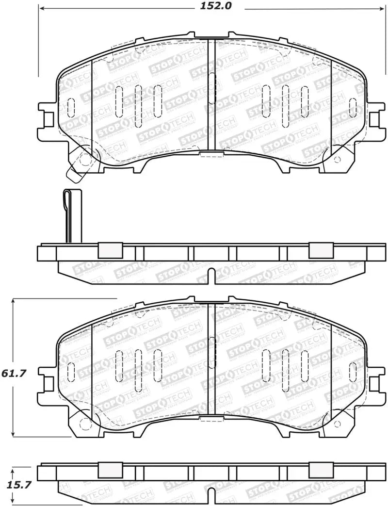 StopTech Sport Performance 14-17 Infiniti Q50 Front Brake Pads 309.17360