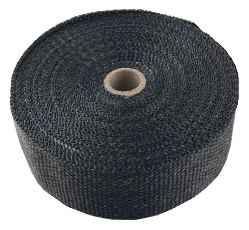 Torque Solution Fiberglass Exhaust Wrap Universal 1inx50ft - Black ts-ew-2x25bk