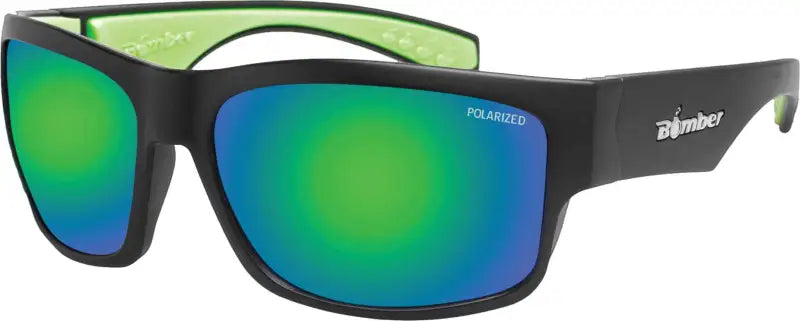 Tr111-Gm Bomber Tiger Bomb Eyewear Matte Black W/Green Mirror Polarized wps-519-0070