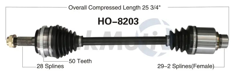 Trakmotive HO-8203 New Cv Axle trkho8203