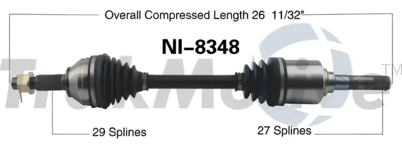 Trakmotive NI-8348 New Cv Axle trkni8348