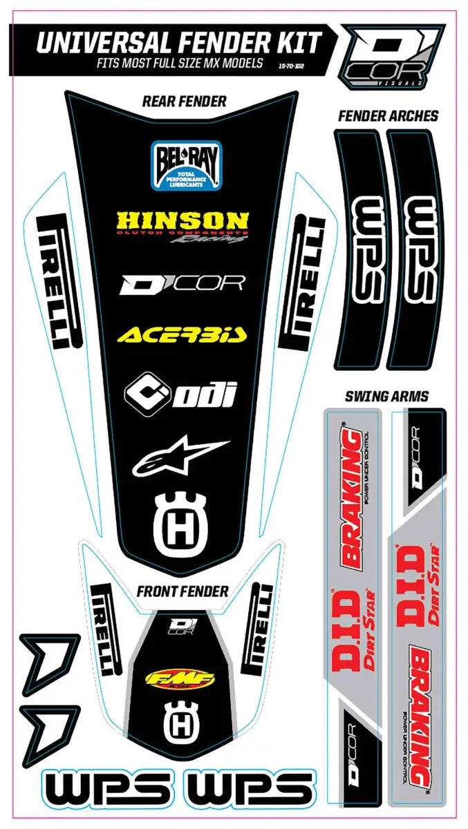 Trim Kit White Wps Universal For Full Size Motorcycles wps-862-57102