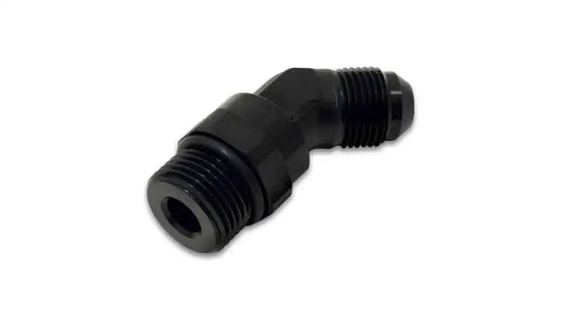 Vibrant -12AN Male to Male -12AN Straight Cut 45 Degree Adapter Fitting - Anodized Black 16950