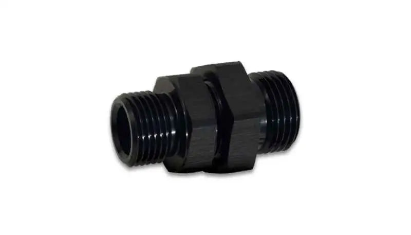 Vibrant -12AN ORB Male to Male Union Adapter - Anodized Black 16986