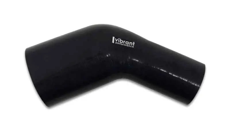 Vibrant 3.50in ID x 3.25in ID Gloss Black Silicone 45 Degree Transition Elbow 19771