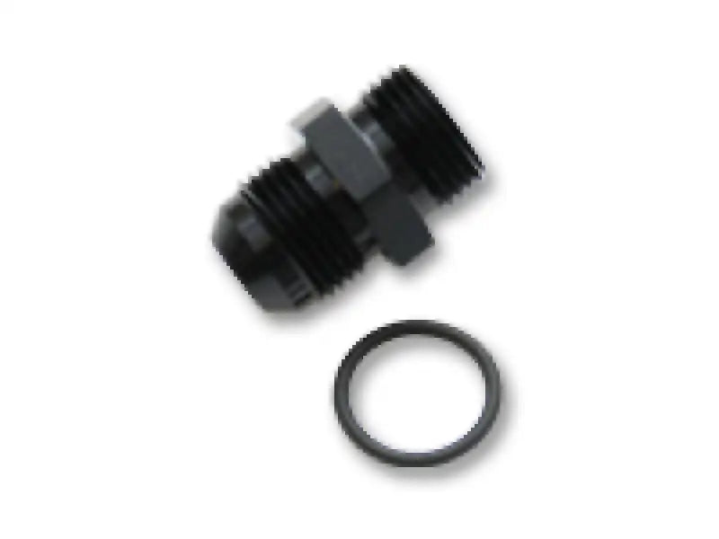 Vibrant -3AN Male Flare to -3 ORB Male Straight Adapter w/O-Ring - Anodized Black vib16817