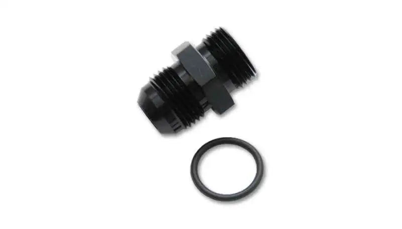 Vibrant -3AN Male Flare to -4 ORB Male Straight Adapter w/O-Ring - Anodized Black 16818