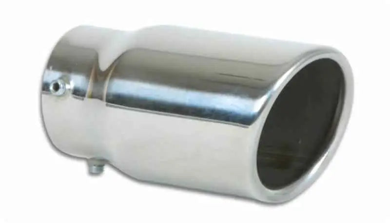 Vibrant 3in Round SS Bolt-On Exhaust Tip (Single Wall Angle Cut Rolled Edge) 1503